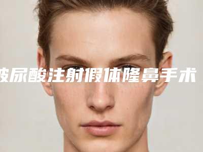 玻尿酸注射假体隆鼻手术手术效果咋样