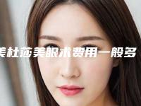 美杜莎美眼术费用一般多少钱？