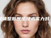 吴倩整形医生技术实力对比-吴倩医生去除下眼袋费用大概多少钱呢