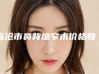 临沧市鼻背缩窄术价格收费表2025更新换代咯-临沧市鼻背缩窄术价格及适合人群