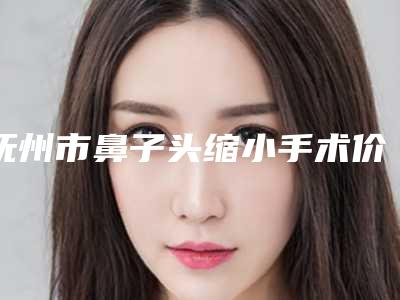 抚州市鼻子头缩小手术价格(费用)清单全新价-抚州市鼻子头缩小手术医院整形费用是多少呢