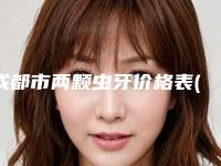 成都市两颗虫牙价格表(费用)正规火爆全网-成都市两颗虫牙价格