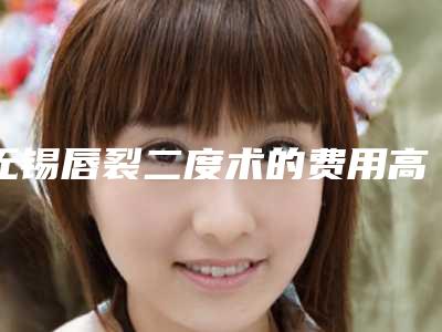 无锡唇裂二度术的费用高吗，效果持久吗