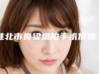 淮北市鼻梁塌陷手术价格价位表详细版本一览-近8个月均价为20412元