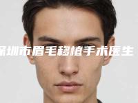 深圳市眉毛移植手术医生排名榜前10位实查-唐妮医生是比较有名的品牌