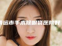 清远市手术除眼袋医院好-清远韩博士医疗美容门诊部不吹不黑进来了解