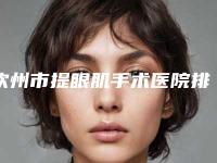钦州市提眼肌手术医院排行top10强重磅介绍-钦州市提眼肌手术整形医院