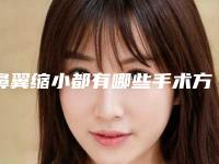 鼻翼缩小都有哪些手术方法